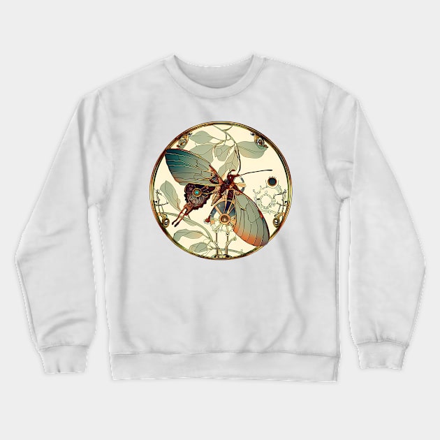 Mech Butterfly Crewneck Sweatshirt by Once Upon A Tee